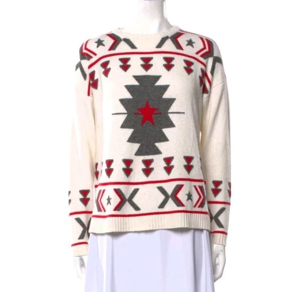 BANJO & MATILDA Australia Sweater Lambswool Cashmere Aztec Tribal Sz XS (b - Picture 3 of 8